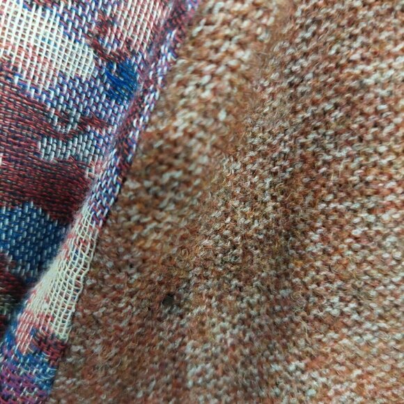 John Mark Open Duster Cardigan Sweater OMBRE Front FLORAL FRINGE Back Boho Sz S - Picture 9 of 9